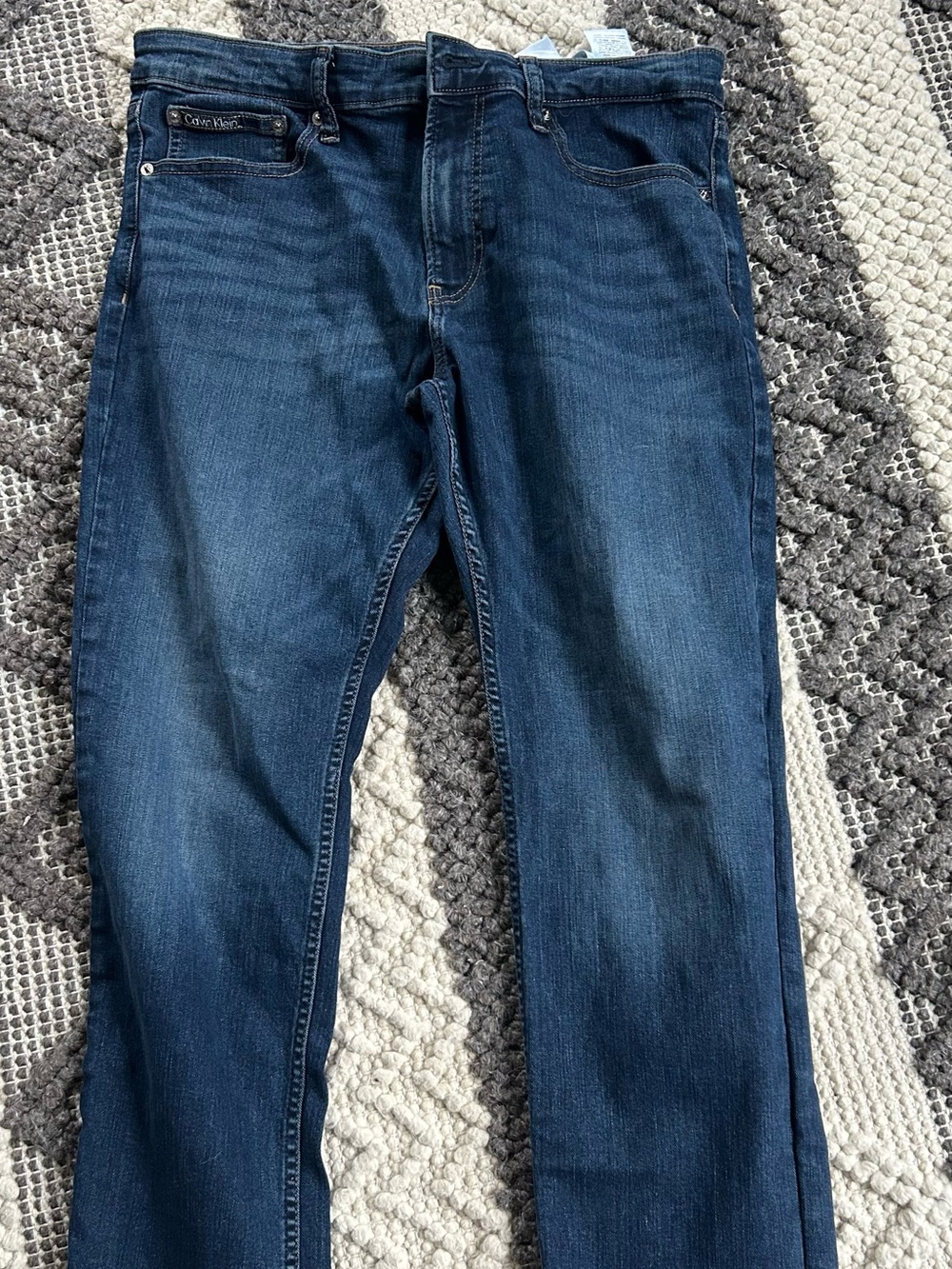 Calvin Klein Men's Straight Jeans in Indigo Blue Wash